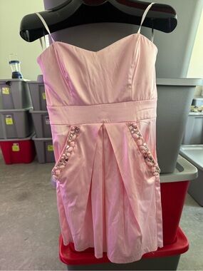 City Triangles Pink Beaded Pocket Party Dress p32